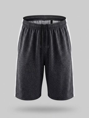 Real Essentials Men’s XL Athletic Basketball Shorts Gray White Pockets